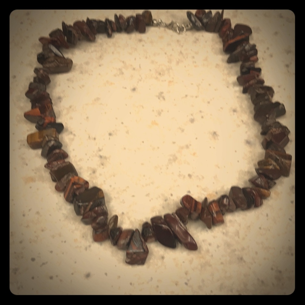 Natural stone choker with beautiful marbling